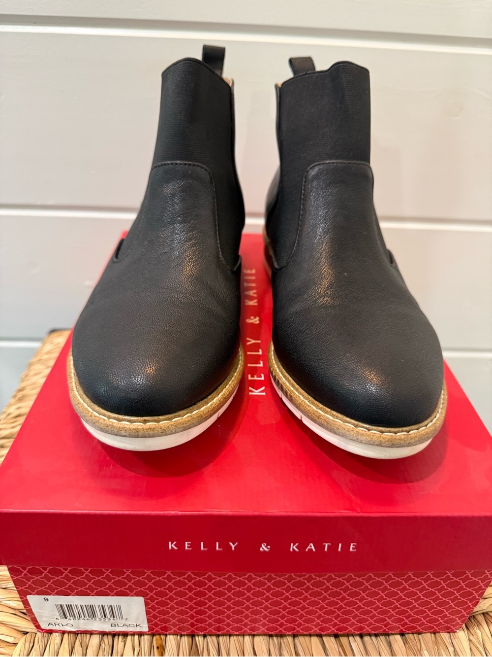 Black Chelsea Ankle Boots, Women’s Size 9